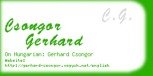 csongor gerhard business card